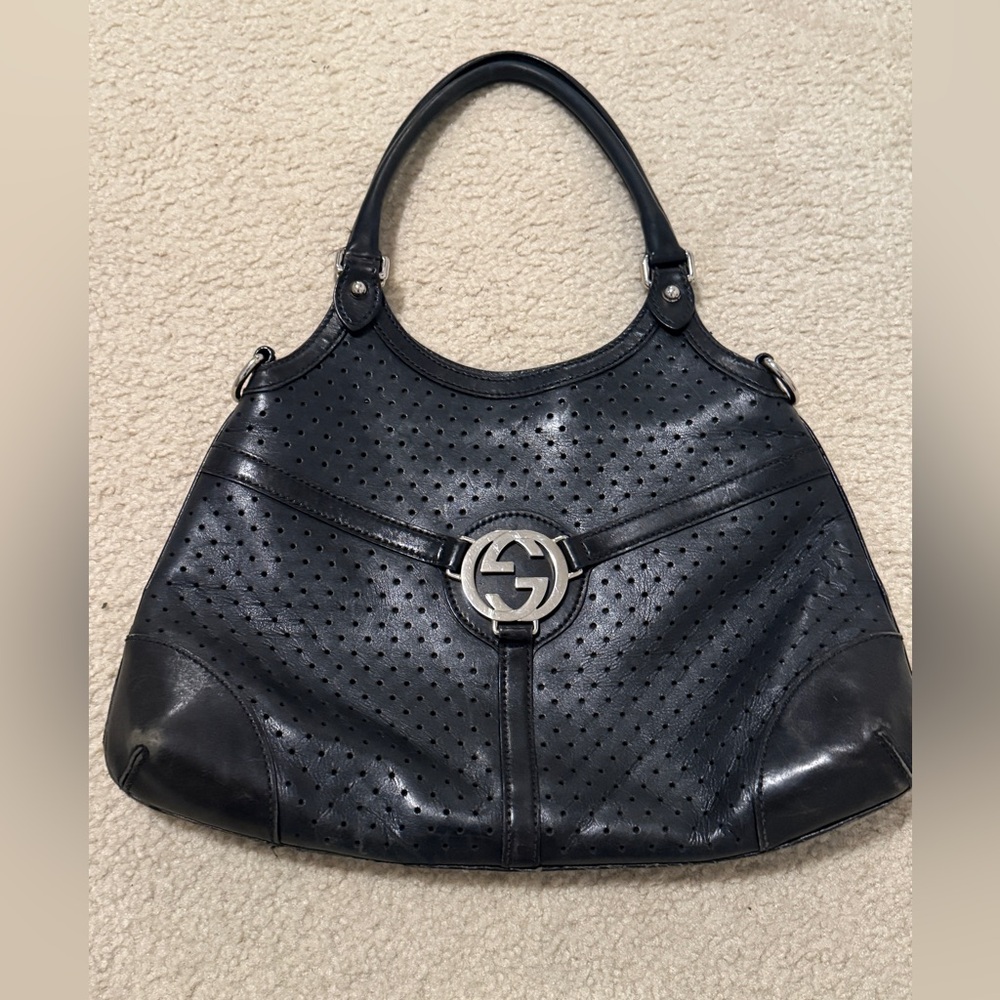Gucci Interlocking G 114875 Handbag -Black